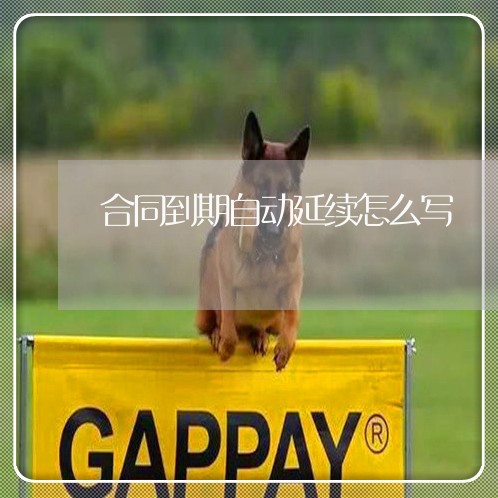 合同到期自动延续怎么写/2023041305826 合同到期自动延续怎么写/2023041305826