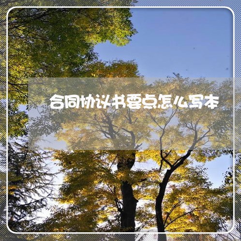 合同协议书要点怎么写本/2023041620473