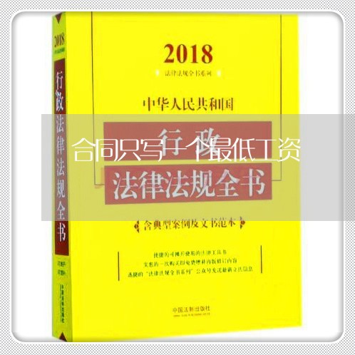 合同只写一个最低工资/2023061650694