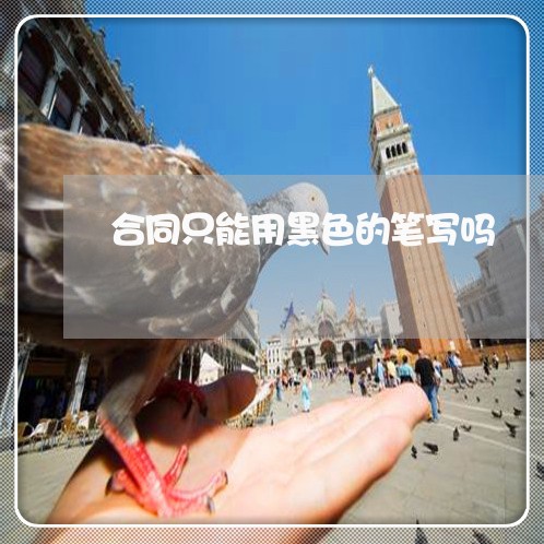 合同只能用黑色的笔写吗/2023042261915