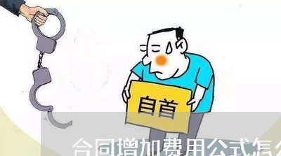 合同增加费用公式怎么写/2023011721605