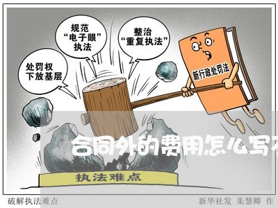 合同外的费用怎么写不生效/2023042447149 合同外的费用怎么写不生效/2023042447149