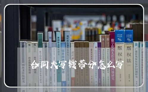 合同大写钱带分怎么写/2023041013727 合同大写钱带分怎么写/2023041013727
