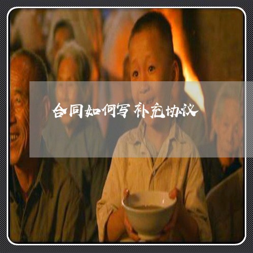 合同如何写补充协议/2023041272706 合同如何写补充协议/2023041272706