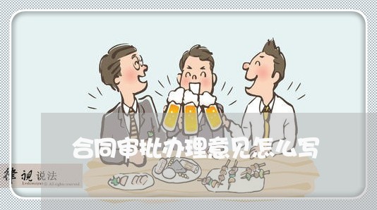 合同审批办理意见怎么写/2023041018160 合同审批办理意见怎么写/2023041018160