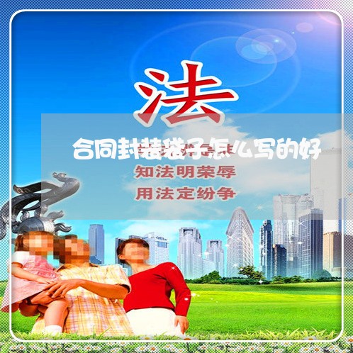 合同封装袋子怎么写的好/2023041448150