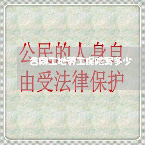 合同工地劳工保险写多少/2023060482713 合同工地劳工保险写多少/2023060482713
