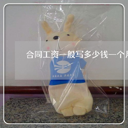 合同工资一般写多少钱一个月/2023061642894 合同工资一般写多少钱一个月/2023061642894