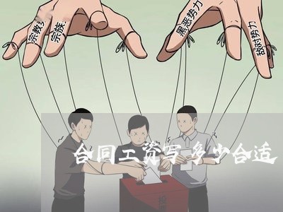 合同工资写多少合适/2023040470503