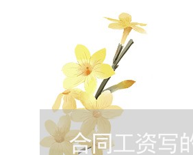 合同工资写的是社保金额/2023061664715