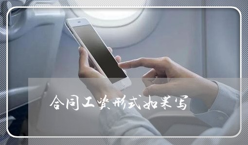合同工资形式如果写/2023022731626 合同工资形式如果写/2023022731626