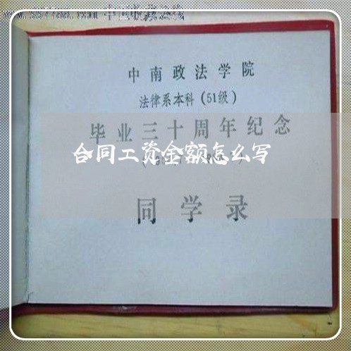 合同工资金额怎么写/2023041572723 合同工资金额怎么写/2023041572723