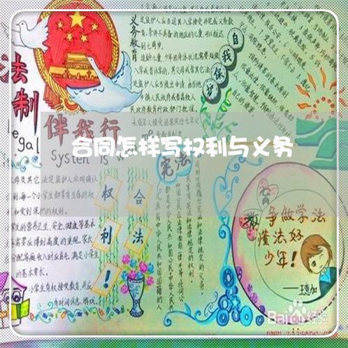 合同怎样写权利与义务/2023011669504 合同怎样写权利与义务/2023011669504