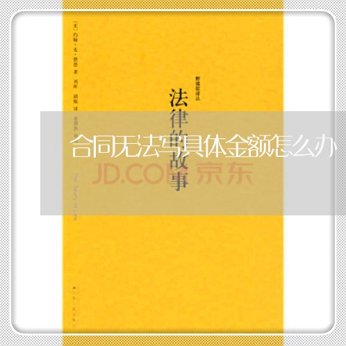 合同无法写具体金额怎么办/2023030576279