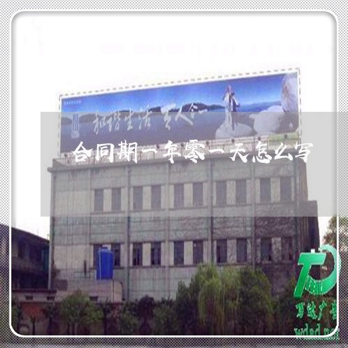 合同期一年零一天怎么写/2023060842616