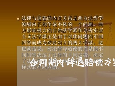 合同期内辞退赔偿方案如何写/2023061510793
