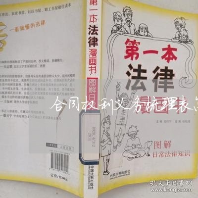 合同权利义务梳理表怎么写/2023042282607