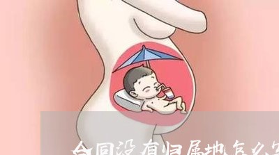 合同没有归属地怎么写范本/2023022758605
