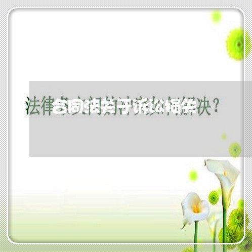 合同法关于诉讼损失 合同法关于诉讼损失
