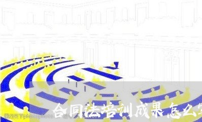 合同法培训成果怎么写总结/2023042258483