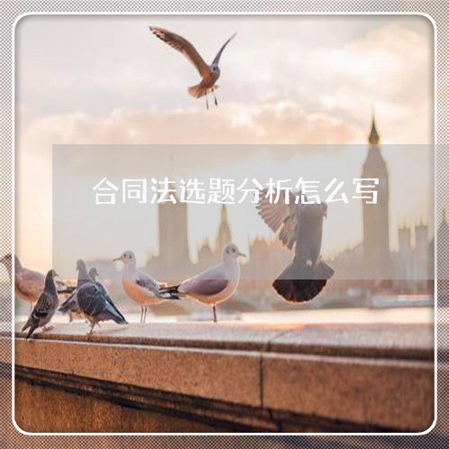 合同法选题分析怎么写/2023022615048 合同法选题分析怎么写/2023022615048