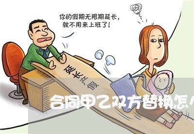 合同甲乙双方替换怎么写/2023041207259 合同甲乙双方替换怎么写/2023041207259