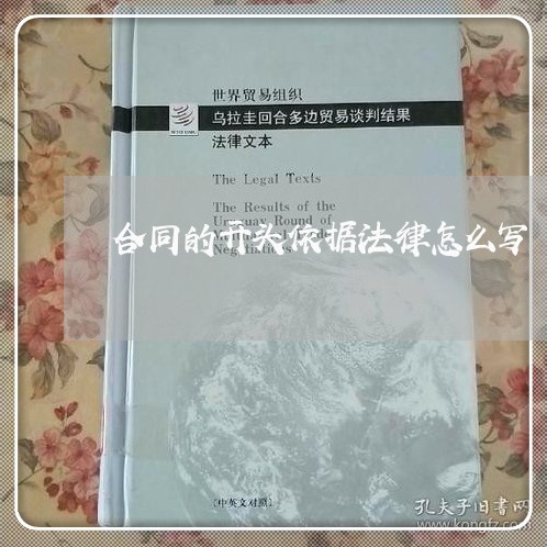 合同的开头依据法律怎么写/2023022772604