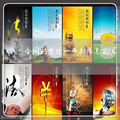 合同的整改一年期限怎么写/2023061671824 合同的整改一年期限怎么写/2023061671824