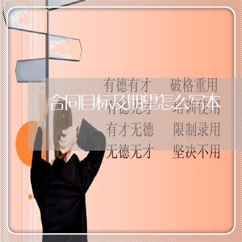 合同目标及期望怎么写本/2023022764487