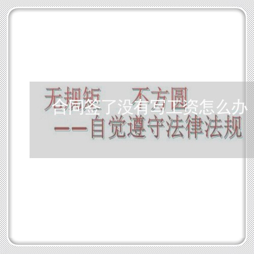 合同签了没有写工资怎么办/2023041763837 合同签了没有写工资怎么办/2023041763837