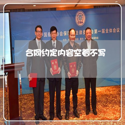 合同约定内容空着不写/2023041028070