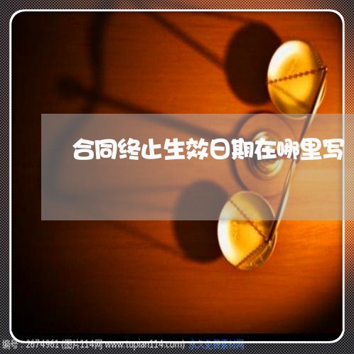 合同终止生效日期在哪里写/2023041603617