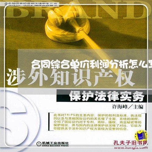 合同综合单价利润分析怎么写/2023011773829