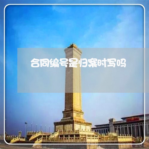 合同编号是归案时写吗/2023022616162 合同编号是归案时写吗/2023022616162