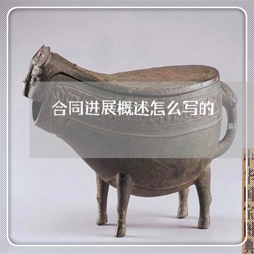 合同进展概述怎么写的/2023041073725