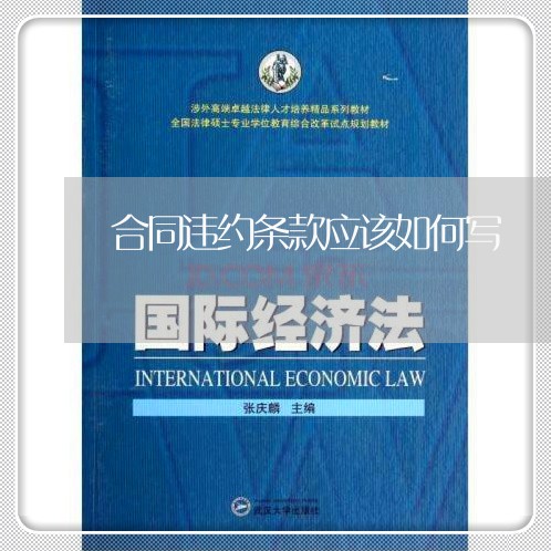 合同违约条款应该如何写/2023011636279 合同违约条款应该如何写/2023011636279