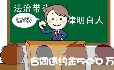 合同违约金500万有效吗怎么写/2023061541504