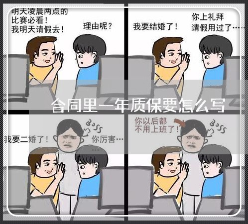 合同里一年质保要怎么写/2023060283515 合同里一年质保要怎么写/2023060283515