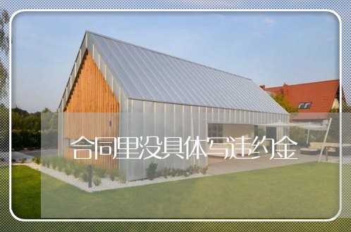 合同里没具体写违约金/2023041385158