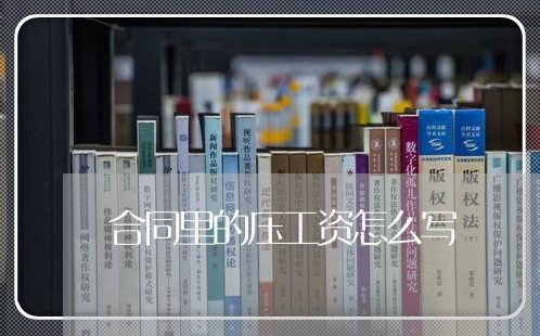 合同里的压工资怎么写/2023022642706 合同里的压工资怎么写/2023022642706