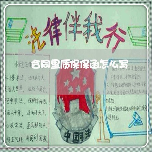 合同里质保保函怎么写/2023011640705 合同里质保保函怎么写/2023011640705