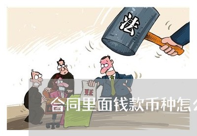 合同里面钱款币种怎么写/2023022752613
