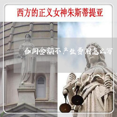 合同金额不产生费用怎么写/2023041260604 合同金额不产生费用怎么写/2023041260604