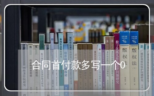合同首付款多写一个0/2023060583615