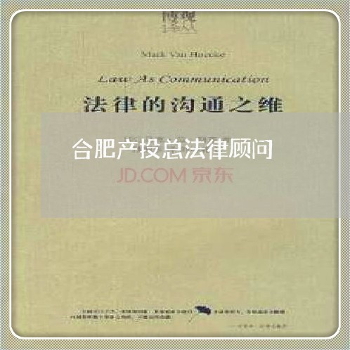 合肥产投总法律顾问 合肥产投总法律顾问