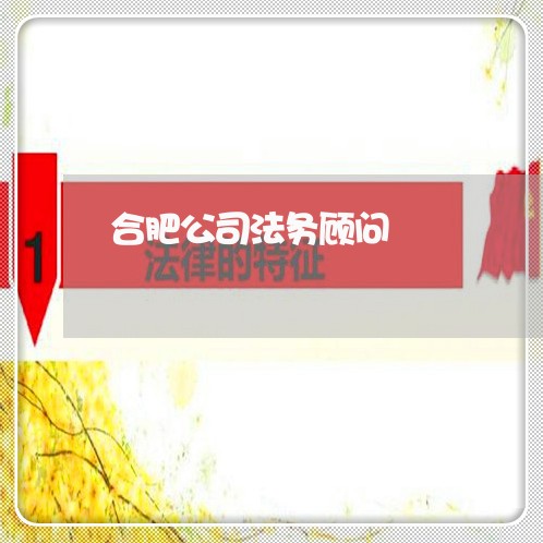 合肥公司法务顾问 合肥公司法务顾问