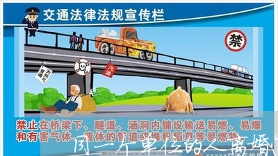 同一个单位的人离婚怎么处理/2023060386270