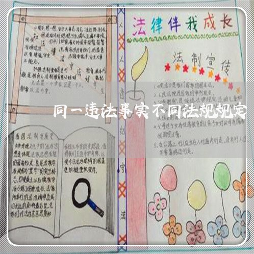 同一违法事实不同法规规定