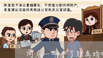 同居一年半了能离婚吗/2023042341705