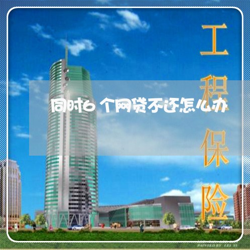 同时6个网贷不还怎么办